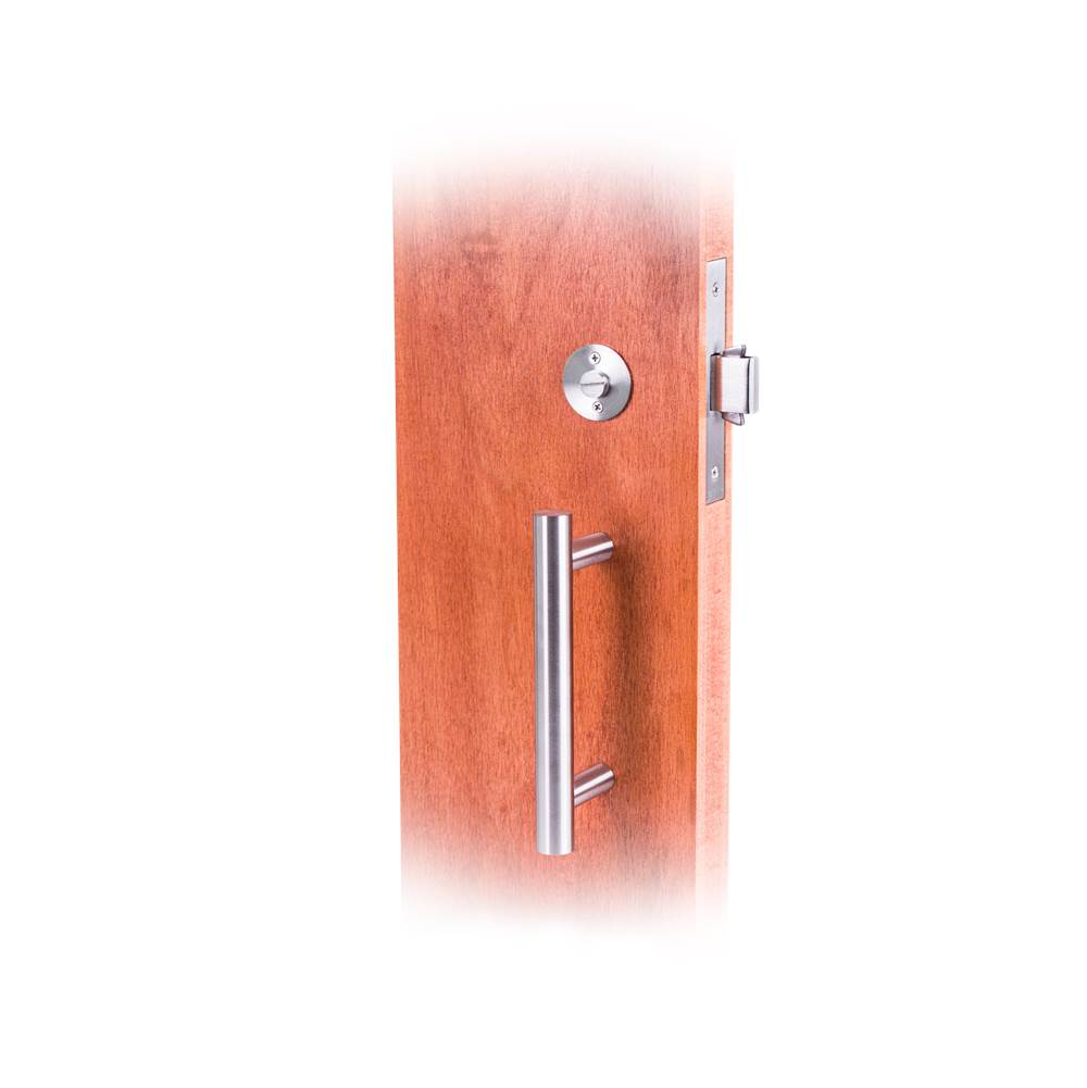 Accurate Lock And Hardware Entry Set for 1 3/4 in. thick doors; includes: 2001SDL-3 Sliding Door Lock, 7200ADA Thumb Turn, pair of back to back 7200P pulls - CYLINDER NOT INCLUD