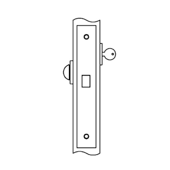 Accurate Lock And Hardware Deadlock for use with cylinder outside, thumb turn inside (cylinder and thumb turn not included)