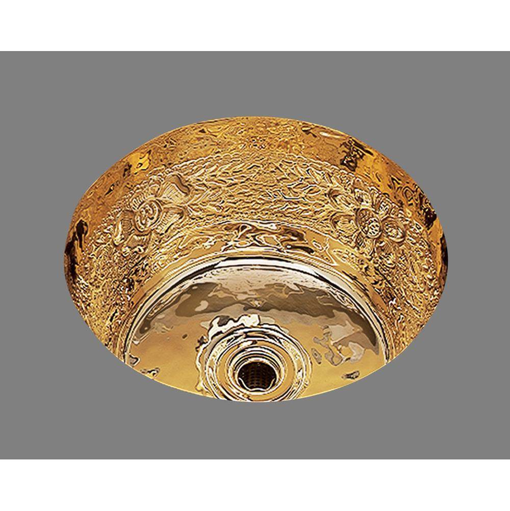 Alno Small Round Bar Sink. Garland Pattern, Undermount and Drop In