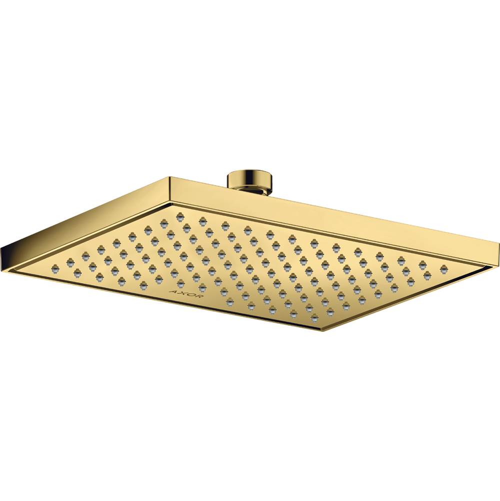 Axor ShowerSolutions Showerhead Square 245/185 1-Jet, 2.5 GPM in Polished Gold Optic