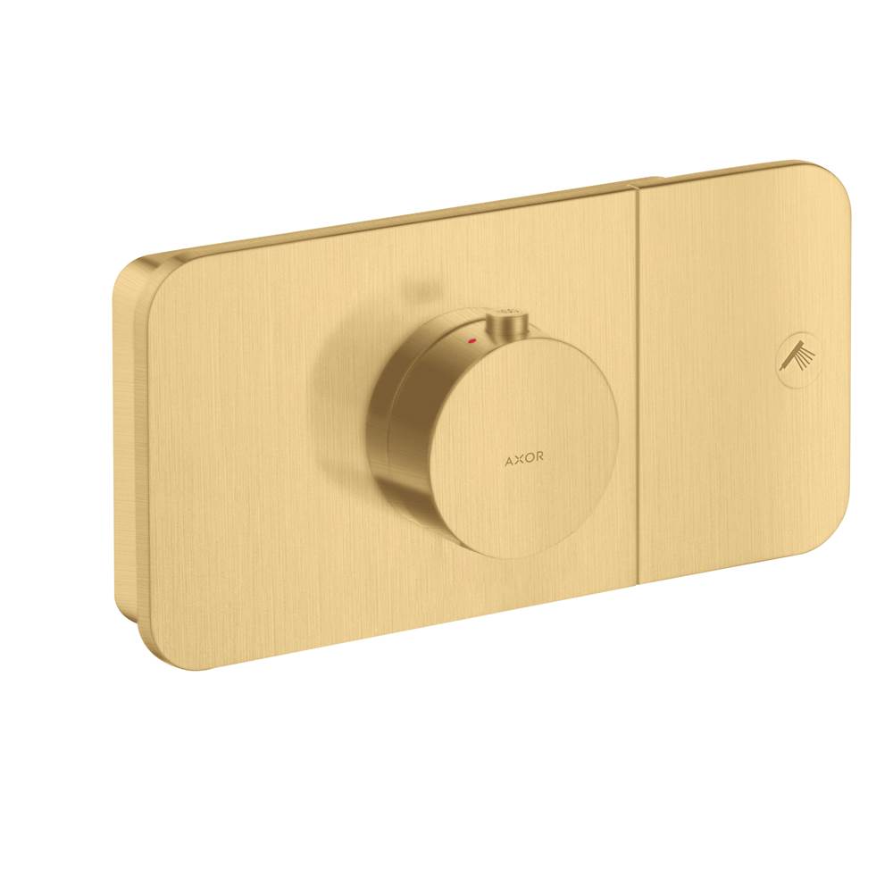 Axor ONE Thermostatic Module Trim for 1 Function in Brushed Gold Optic