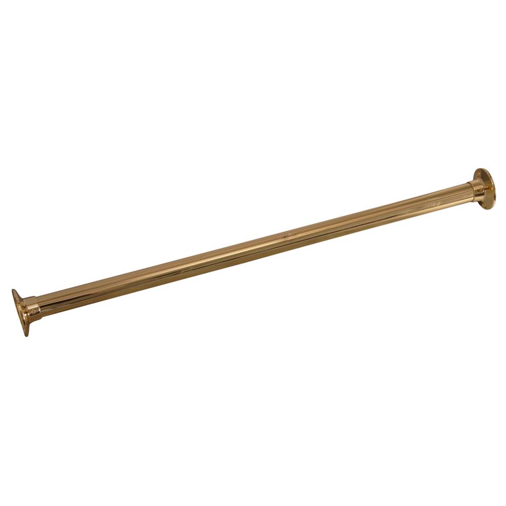 Barclay 4100 Straight Rod, 72'', w/310 Flanges, Polished Brass