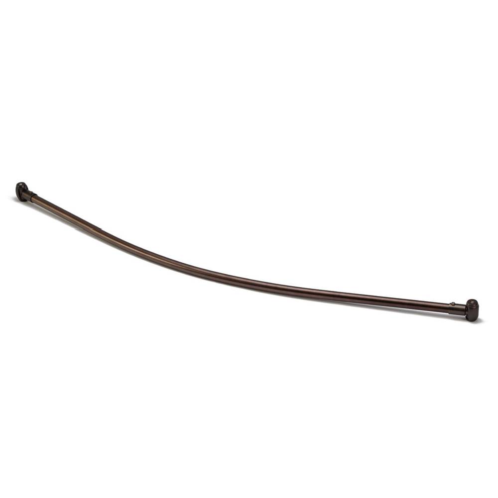 Barclay Curved 48'' Shower Rod w/FlangeWhite