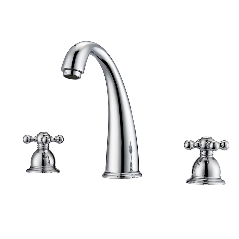 Barclay Maddox 8''cc Lav Faucet, withhoses, Metal Cross Handles, CP