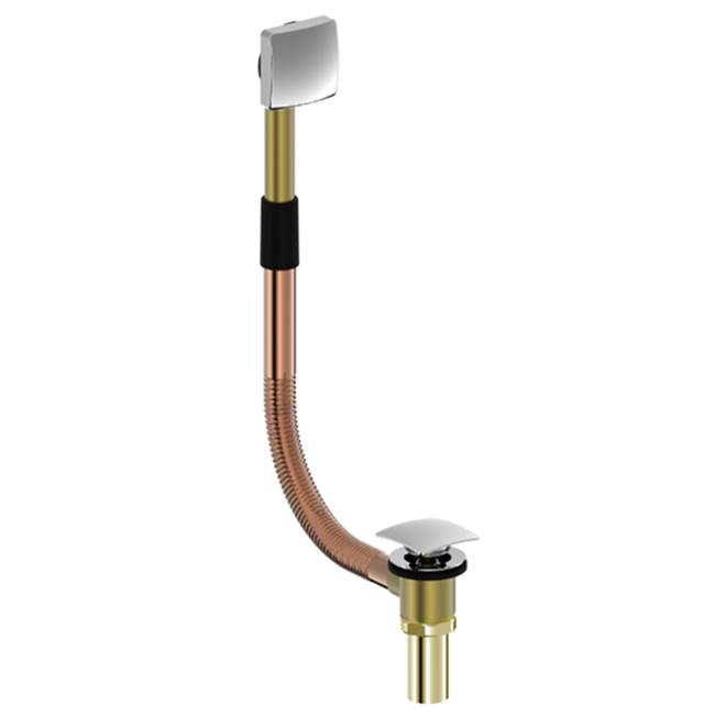 BARiL 20'' brass push-button waste and overflow drain