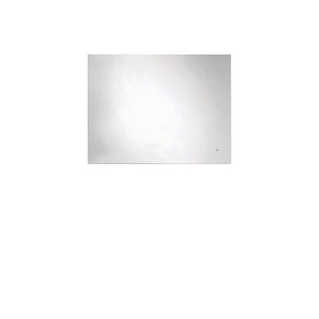Blu Bathworks 51 collection frameless mirror w/LED lighting; 35 1/2''W x 27 1/2''H 1''D; N/A