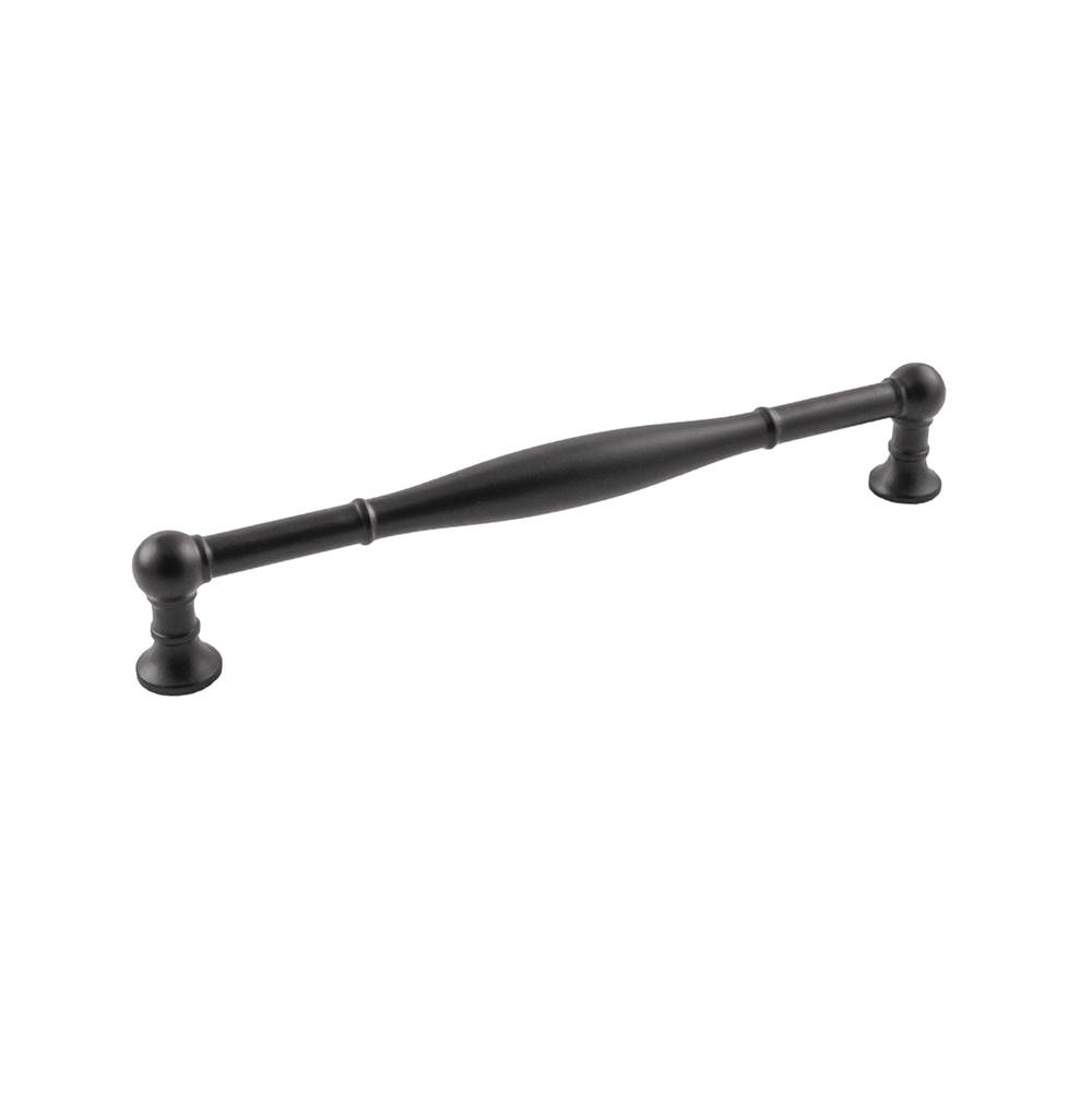 Belwith Keeler Fuller Collection Pull 7-9/16 Inch (192mm) Center to Center Matte Black Finish