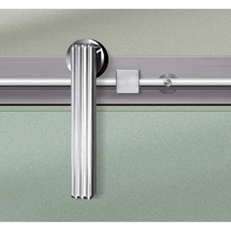 Beyerle Shield for glass doors, passage width 44 1 /2'' - 49 3/16'', satin stainless steel