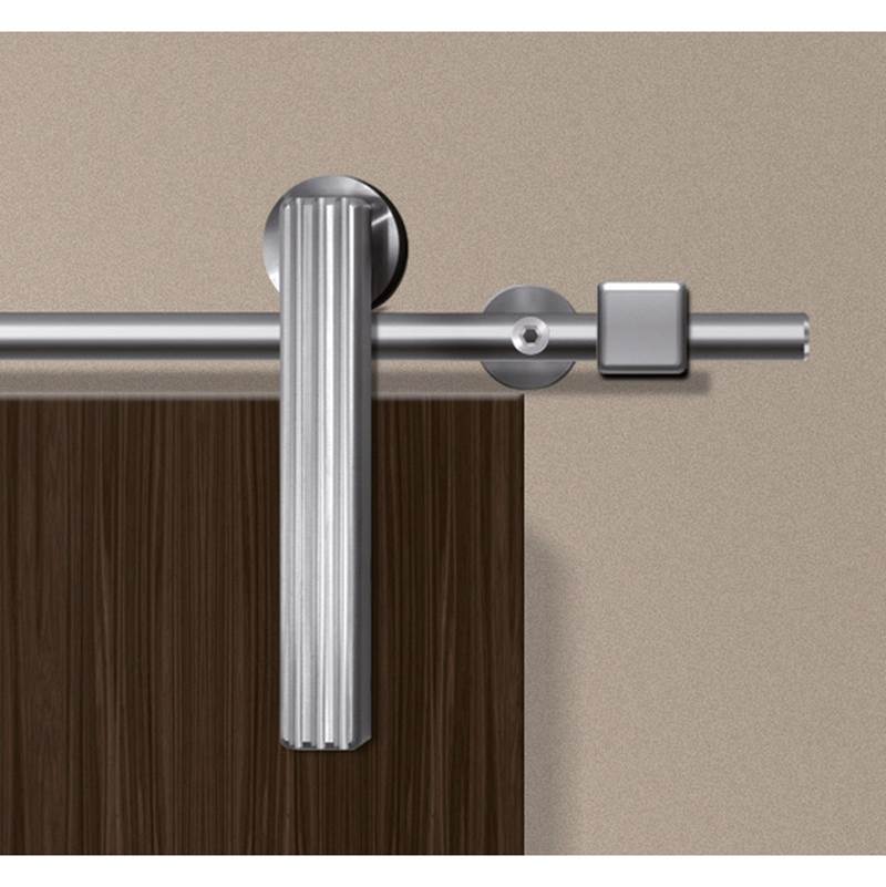 Beyerle Shield for wooden doors, passage width 44 1/2'' - 49 3/16'', satin stainless steel
