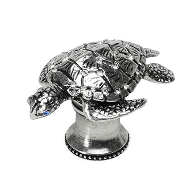 Carpe Diem Hardware Sea Turtle Knob w/ Swarovski Crystals