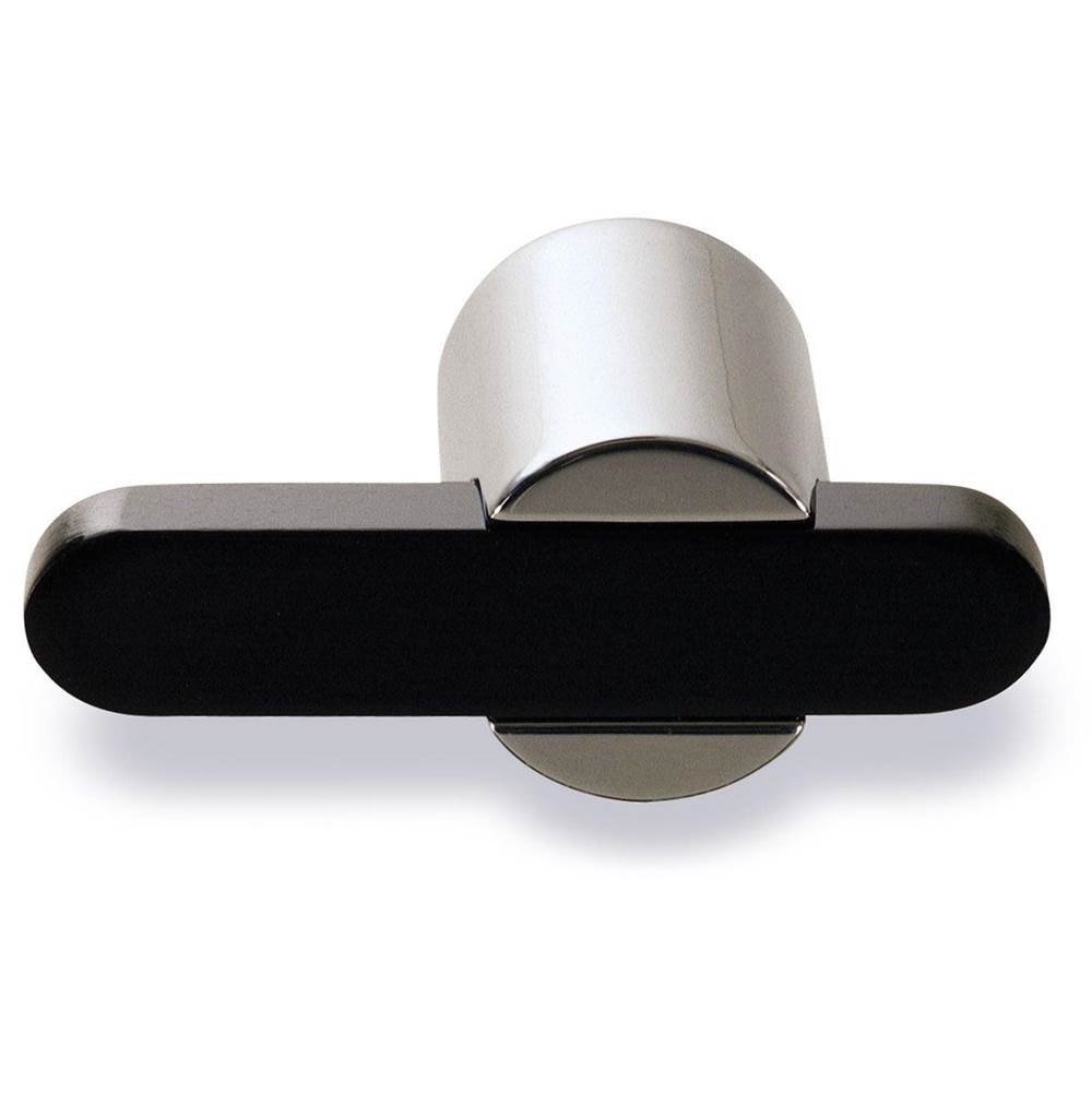 Colonial Bronze T Cabinet Knob Hand Finished in Satin Brass and Matte Satin Brass