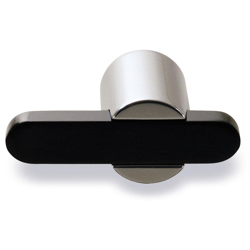 Colonial Bronze T Cabinet Knob Hand Finished in Satin Nickel and Pewter