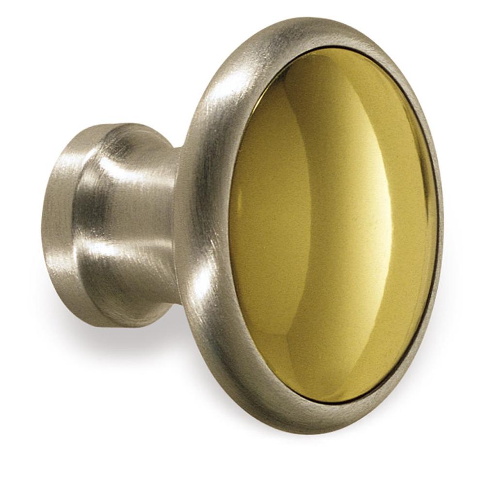 Colonial Bronze Cabinet Knob Hand Finished in Oil Rubbed Bronze and Light Statuary Bronze