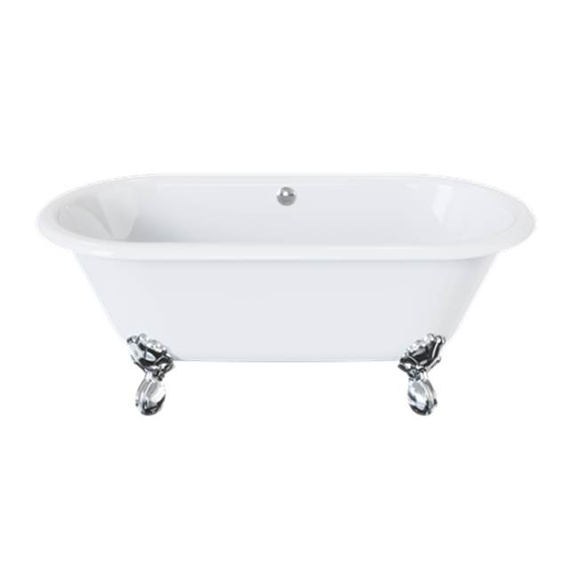 Crosswater London Belgravia Freestanding Footed Bathtub (With Polished Chrome Claw Feet)
