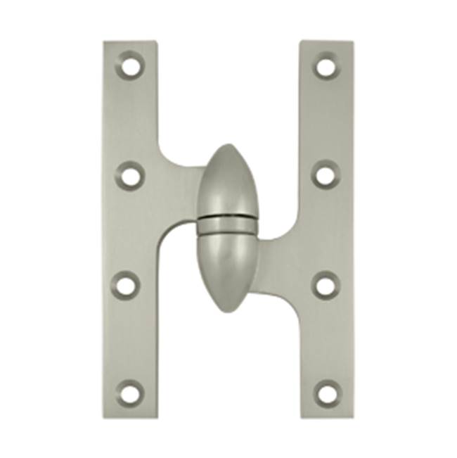 Deltana 6''x 3-7/8'' Olive Knuckle Hinge, Ball Bearing, Solid Brass