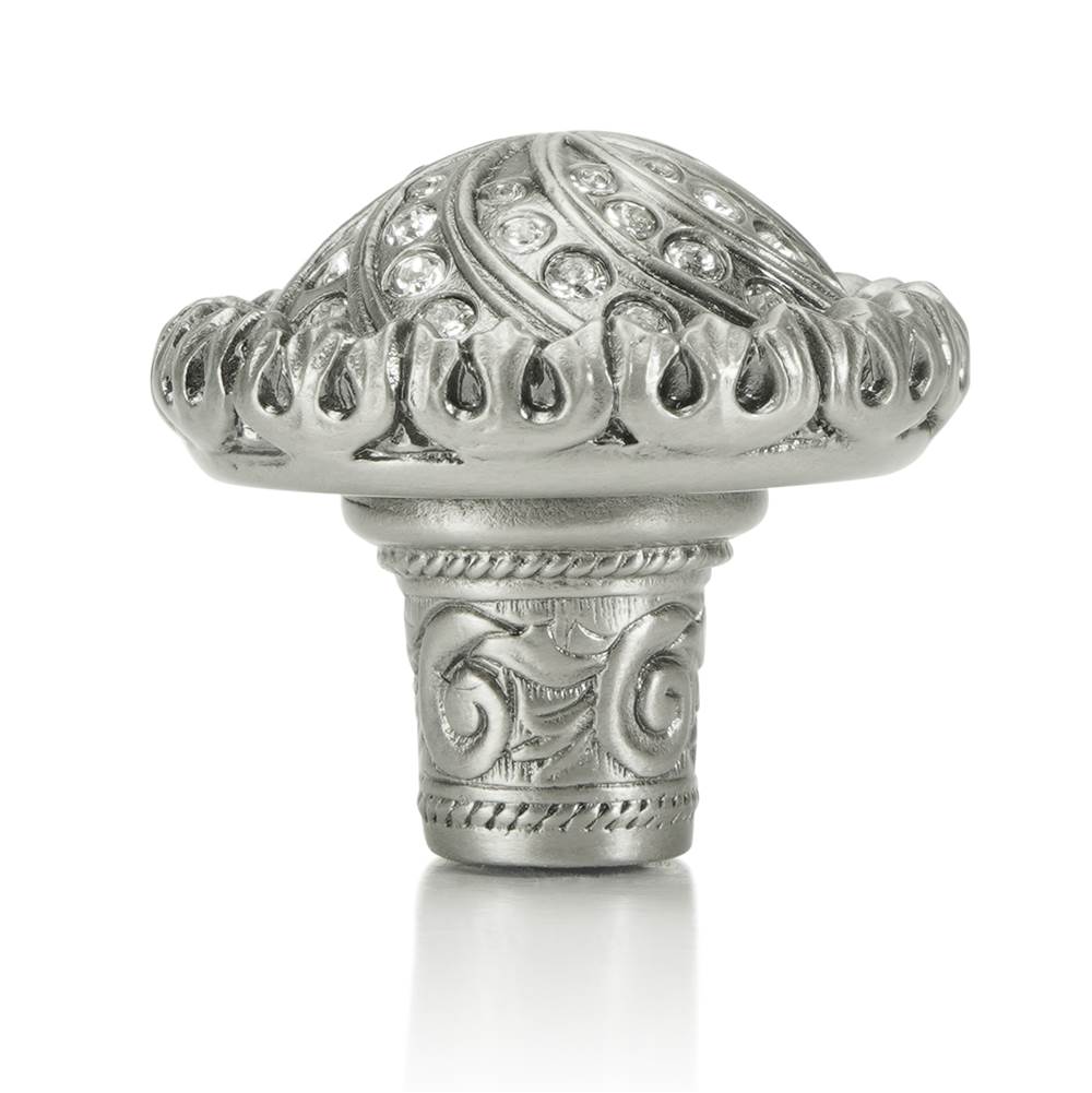 Edgar Berebi Fontainebleau Knob; Clear Crystal Antique Nickel Finish