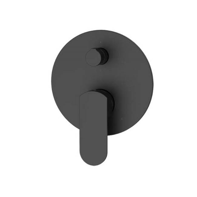 Fluid fluid Wisdom Trim for In-Wall Valve with 2-Way Diverter, (Two Handle) - Matte Black