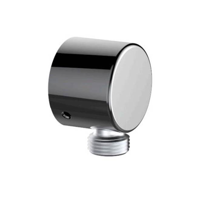 Fluid fluid Round Brass Holder with Wall Outlet - Chrome