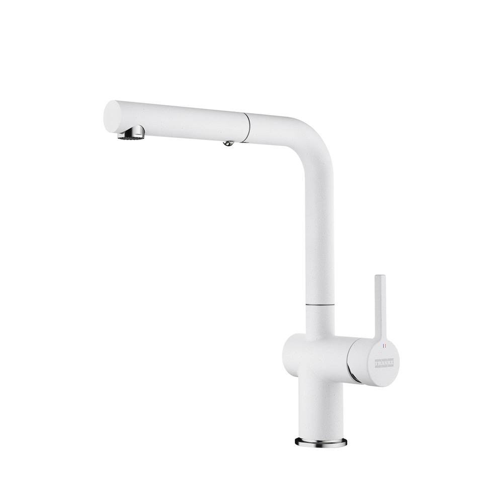 Franke Franke Active 12.25-inch Contemporary Single Handle Pull-Out Faucet in Polar White, ACT-PO-PWT