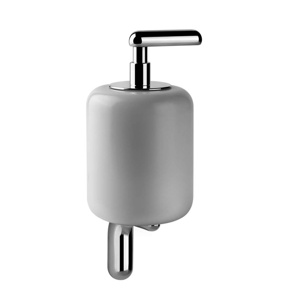 Gessi Wall-Mounted Ceramic Liquid Soap Dispenser - White Gres
