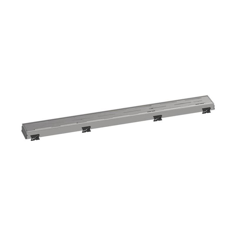 Hansgrohe RainDrain Match Trim Classic for 27 5/8'' Rough with Height Adjustable Frame in Brushed Stainless Steel
