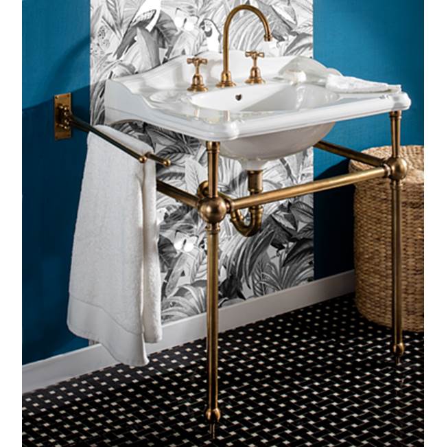 Herbeau ''Charleston'' Metal Washstand Only in Polished Lacquered Copper