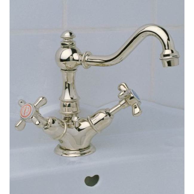 Herbeau ''Royale'' Single-Hole Basin Mixer in Antique Lacquered Copper