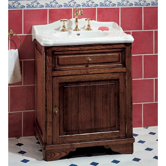 Herbeau ''Celine'' Wooden Cabinet in Ash Wood w/Antique Stain for Charleston Washbasin