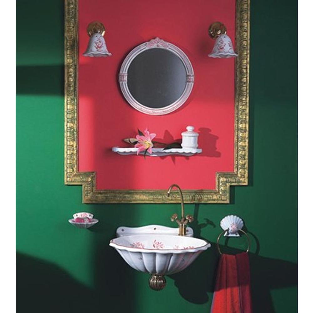 Herbeau ''Coquille'' Oval Mirror in Berain Vert