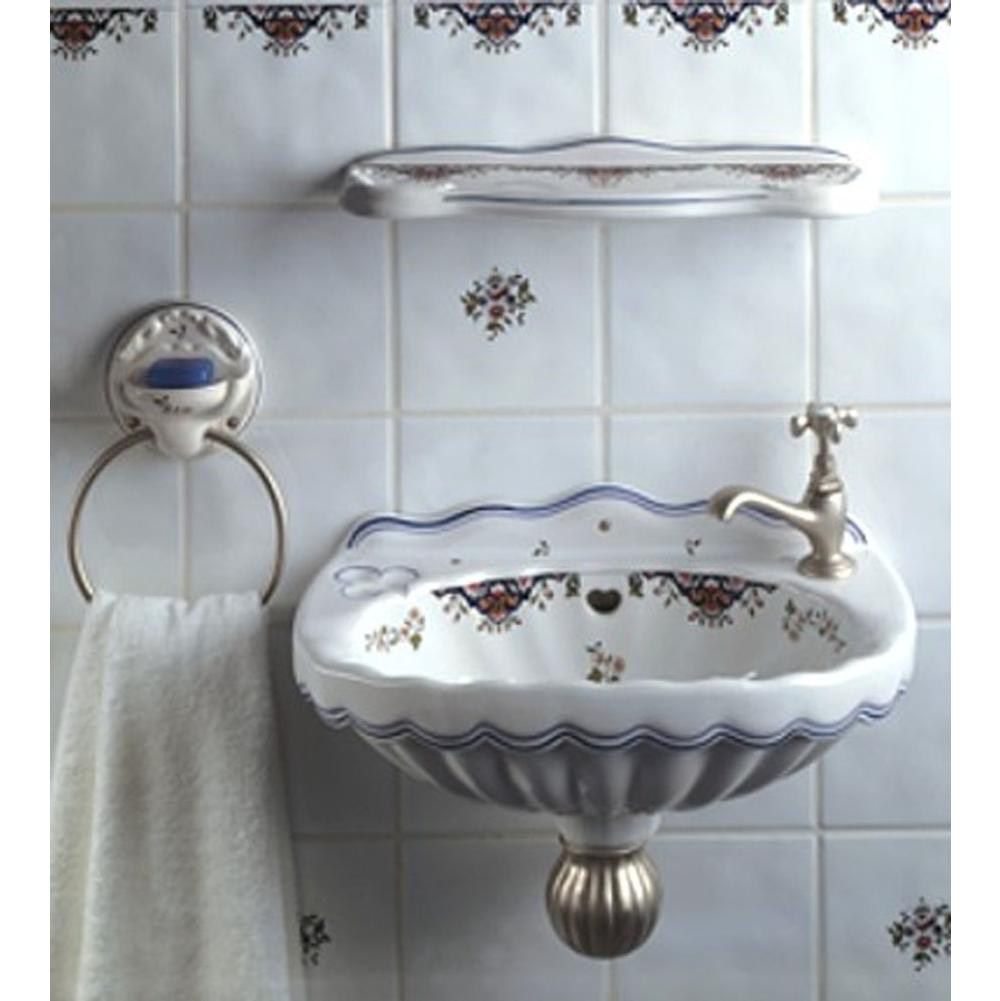 Herbeau ''Valse'' Wall Mounted Vitreous China Hand Basin in Romantique