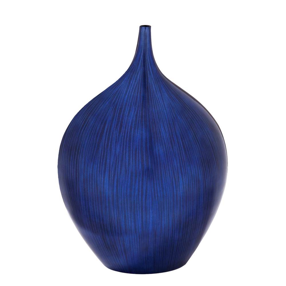 Howard Elliott Cobalt Blue Wood Vase - large