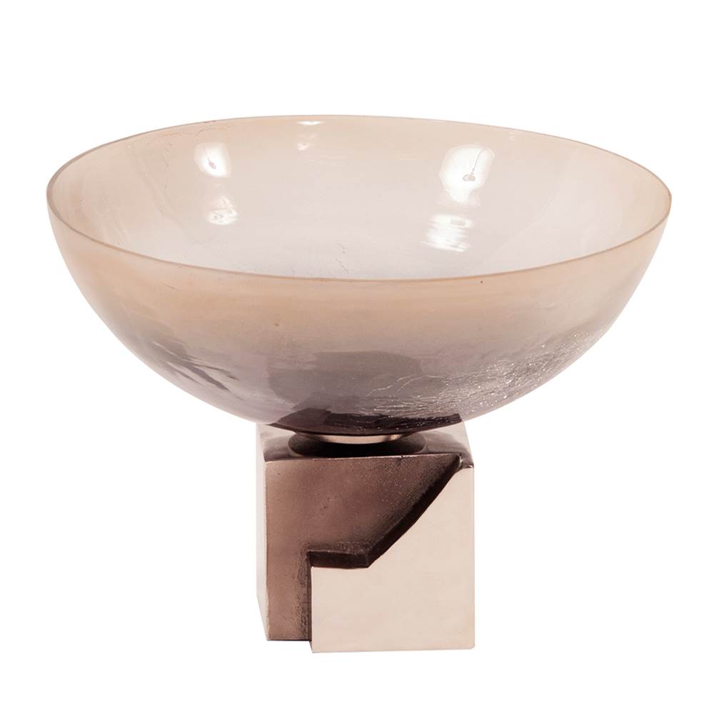 Howard Elliott Ombre Glass Bowl on Square Aluminum Base