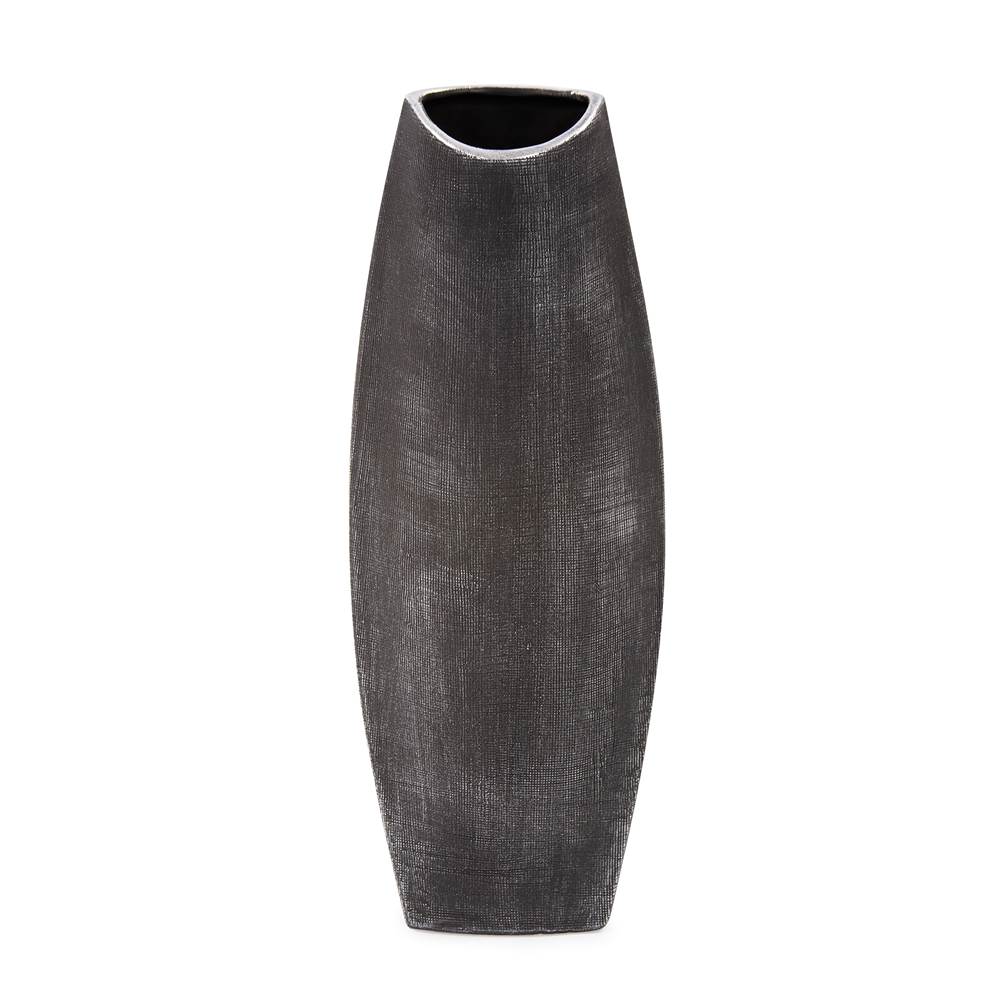 Howard Elliott Howard Elliott Textured Black Free Formed Ceramic Vase, Tall