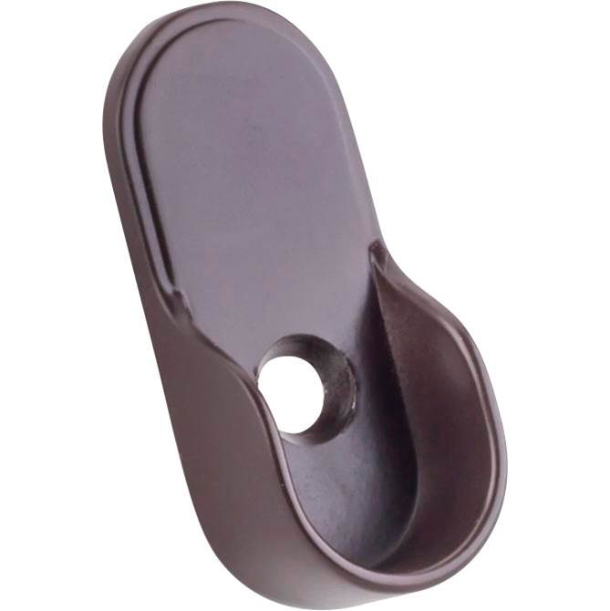 Hardware Resources Dark Bronze Knock-In Mounting Bracket for Oval Closet Rods