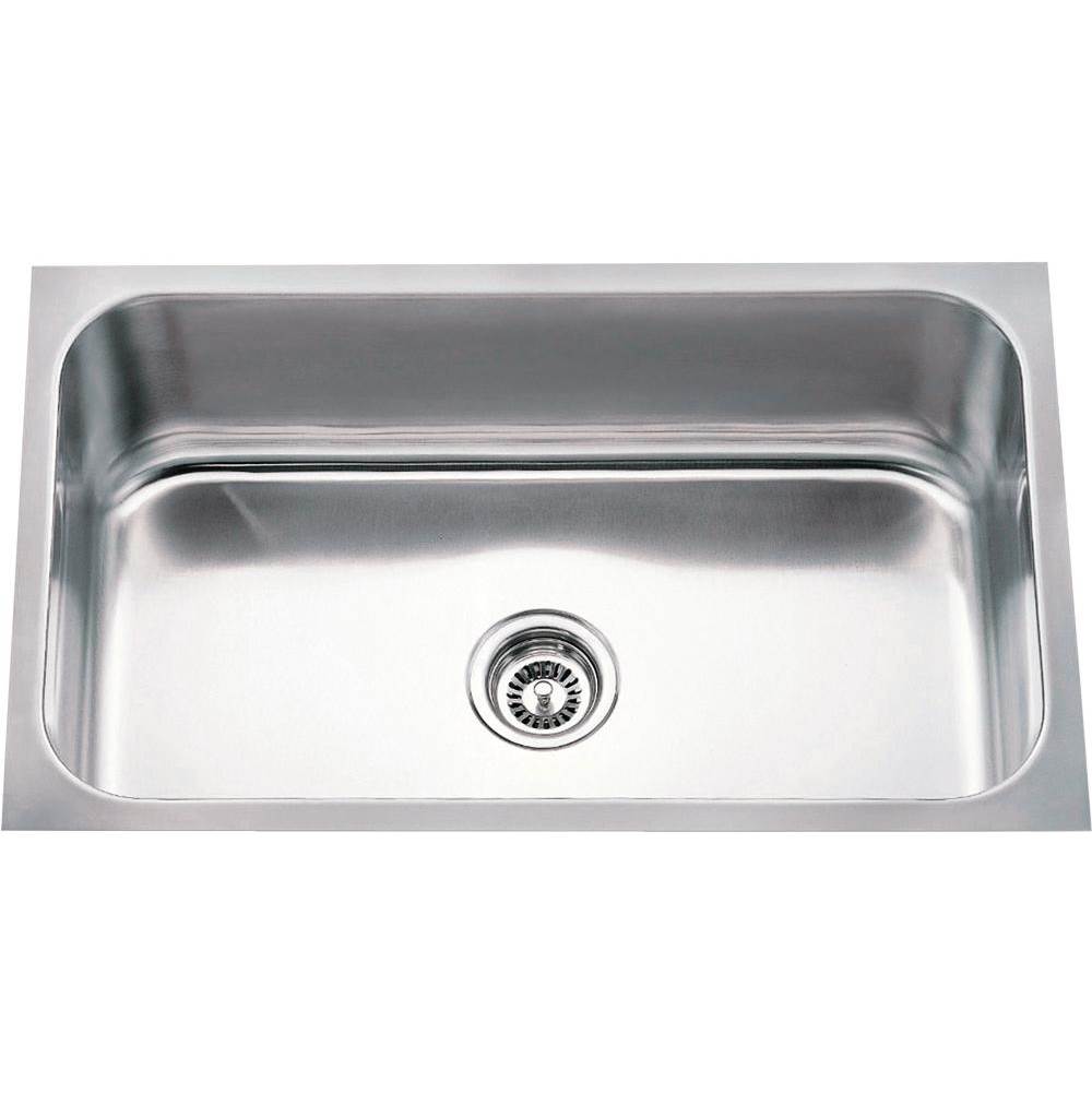 Hardware Resources 30'' L x 18'' W x 9'' D Undermount 18 Gauge Stainless Steel Single Bowl Sink