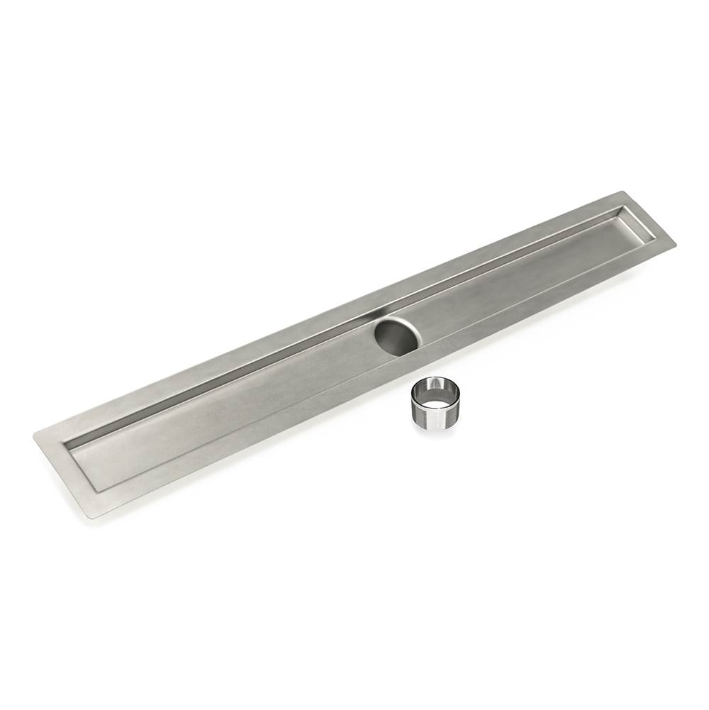 Infinity Drain 48'' Stainless Steel Channel Assembly for FCB Series with 2'' Threaded Outlet