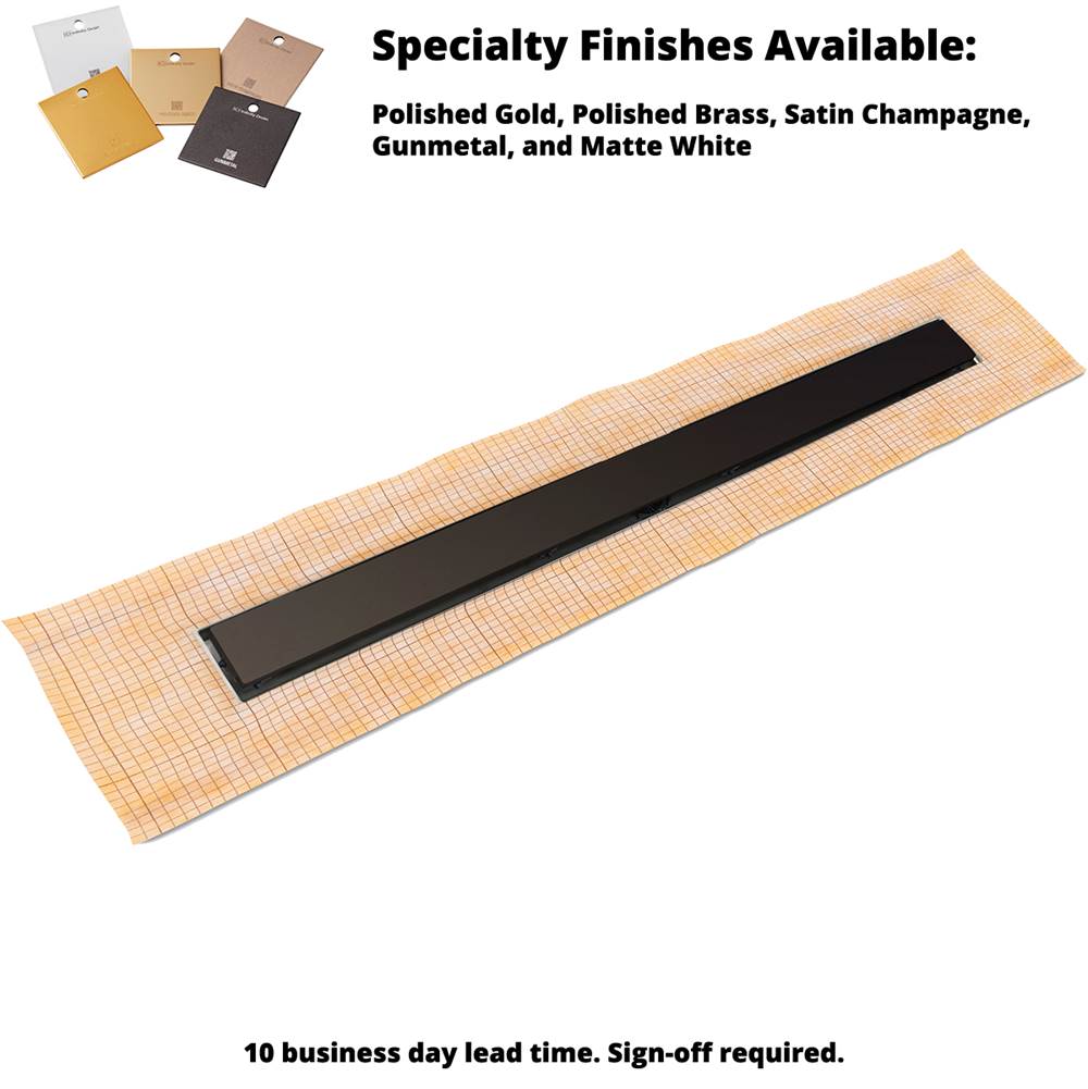Infinity Drain 60'' FCS Series Complete Kit with 2 1/2'' Solid Grate in Oil Rubbed Bronze