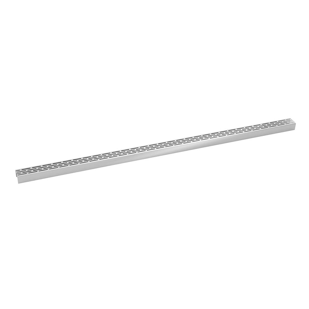 Infinity Drain 72'' Perforated Offset Slot Pattern Grate for S-LT 38 in Satin Stainless