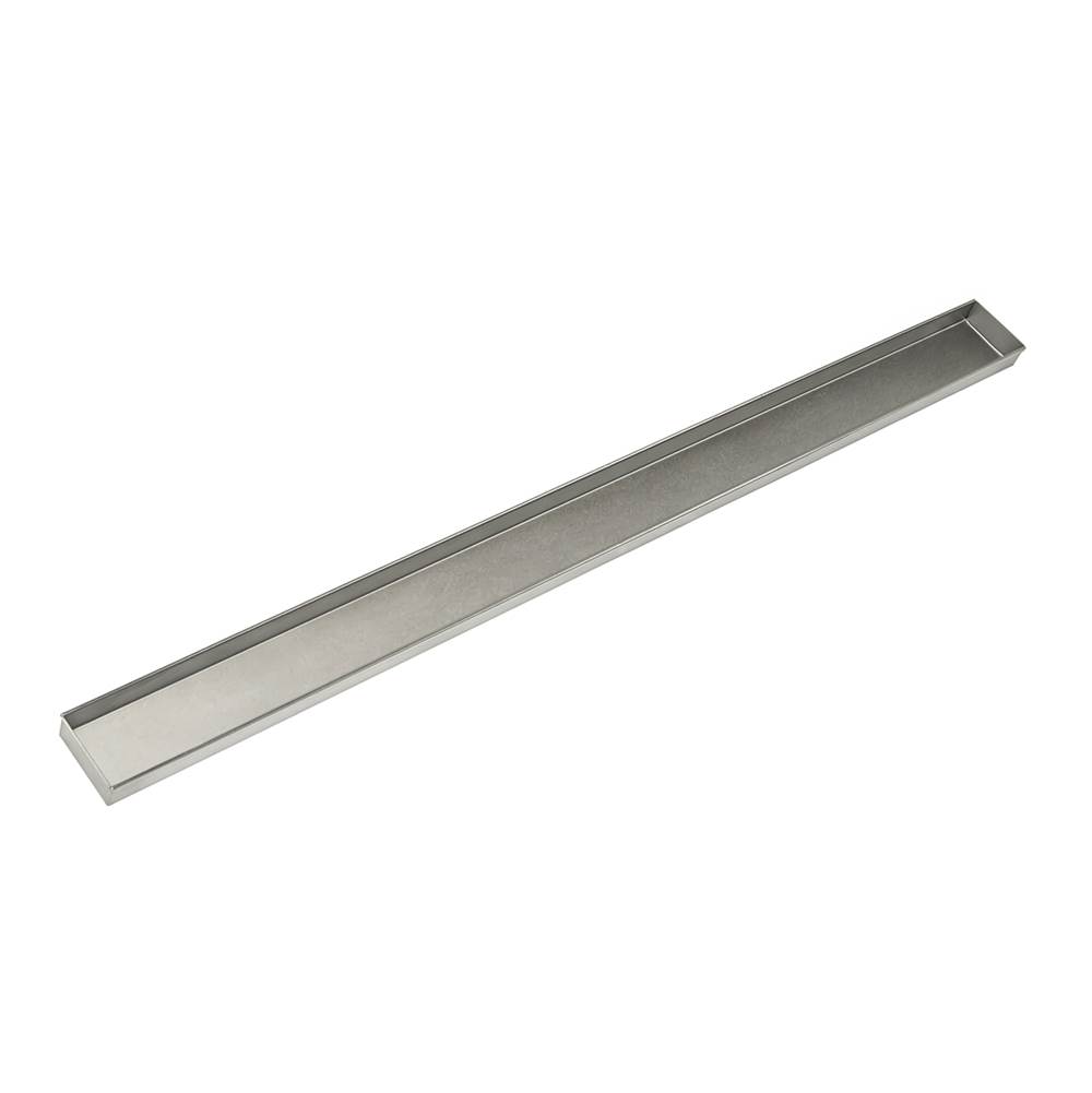 Infinity Drain 52'' Stainless Steel Closed Ended Channel for 60'' S-AS 65/S-AS 99/S-LTIFAS 65/S-LTIFAS 99 Series in Satin Stainless