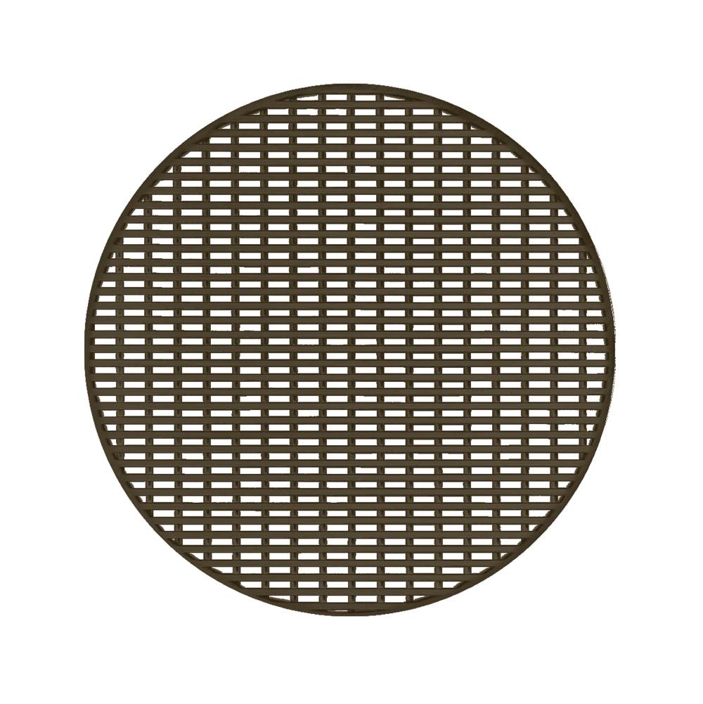 Infinity Drain 5'' Round Wedge Wire Pattern Decorative Plate for RW 5, RWD 5, RWDB 5 in Oil Rubbed Bronze