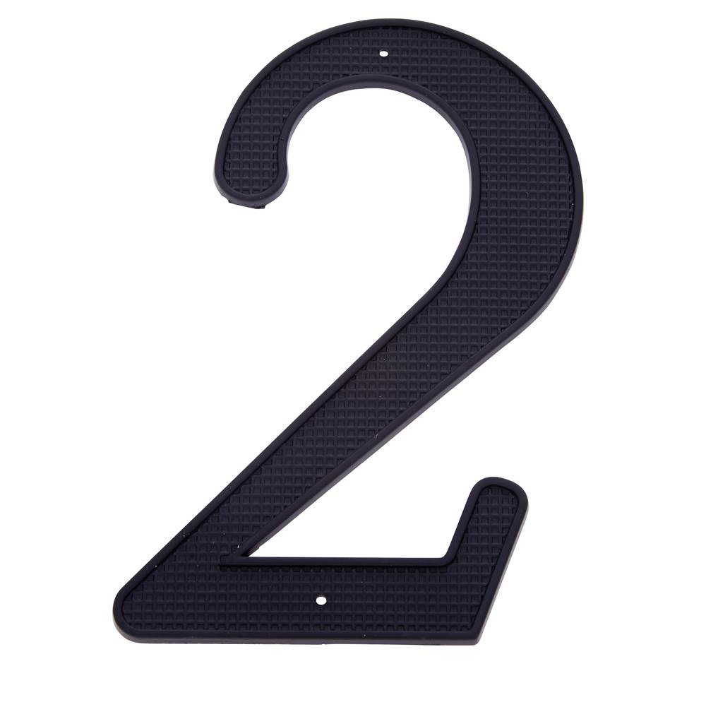 JVJ Hardware 4'' Black Finish Zinc Alloy House Number ''2'', Composition Zamac
