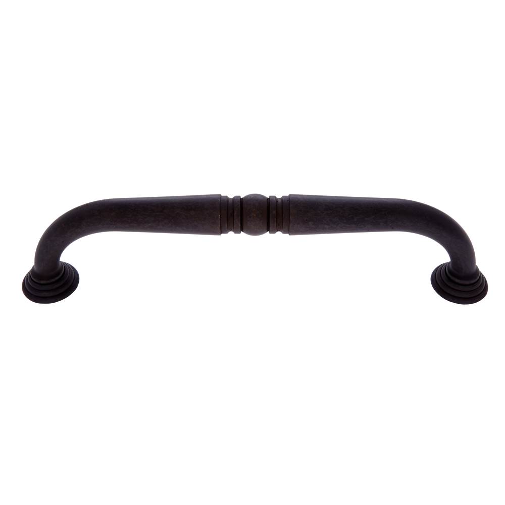JVJ Hardware Colonial Collection Oil Rubbed Bronze Finish 12'' c/c  Colonial Refrigerator  Pull with Rosettes, Composition Zamac