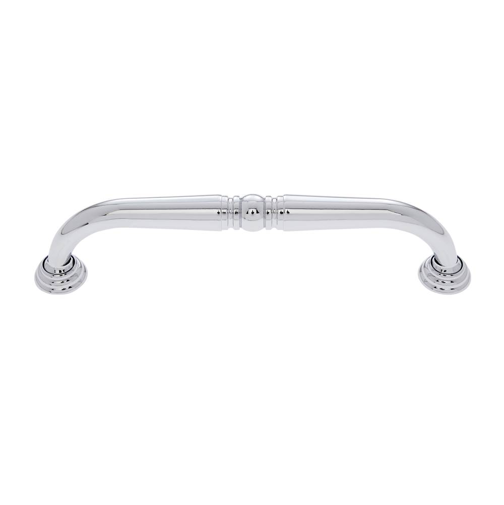 JVJ Hardware Colonial Collection Polished Chrome Finish 8'' c/c Colonial Refrigerator Pull with Rosettes, Composition Zamac