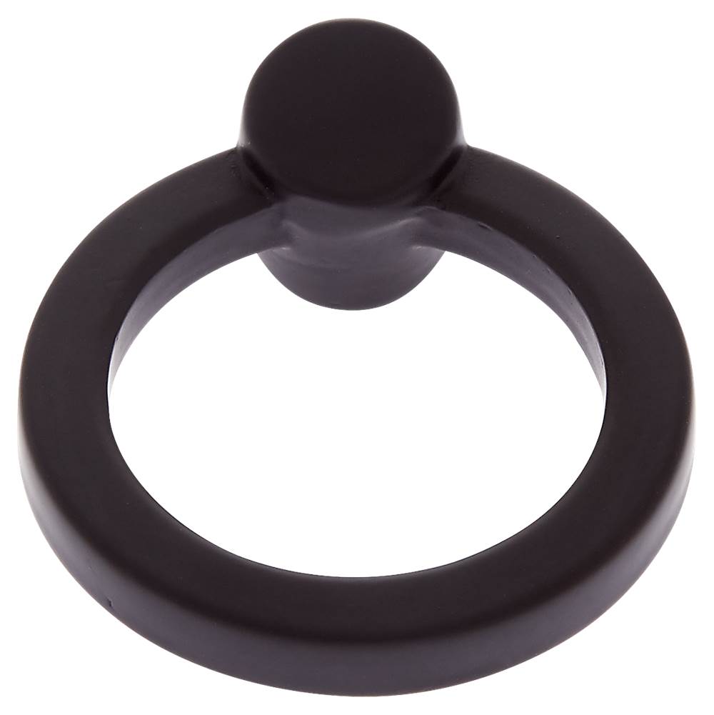 JVJ Hardware Sterling Collection Matte Black Finish 45 mm Round Ring Pull, Composition Solid Brass