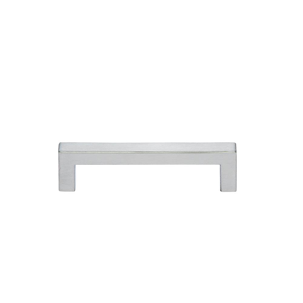 JVJ Hardware Palermo II Collection Stainless Steel Finish 96 mm c/c (106mm OA) Squared Thin Bar Pull with Posts at End, Composition Stainless Steel (H 35 mm)