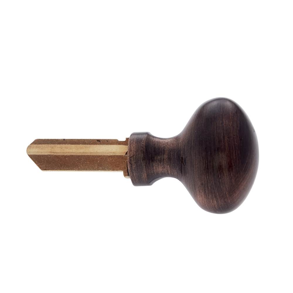 JVJ Hardware Old World Bronze Finish Key Knob,  5 Pin “Kwikset'' Key Way, Composition Solid Brass