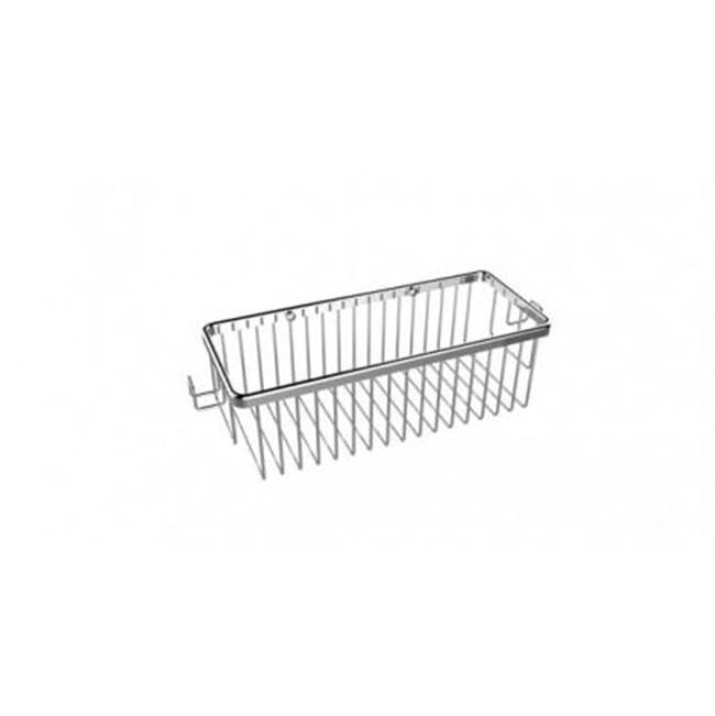 Kartners Bath & Shower Baskets - Single Wire Basket with Hooks-Titanium