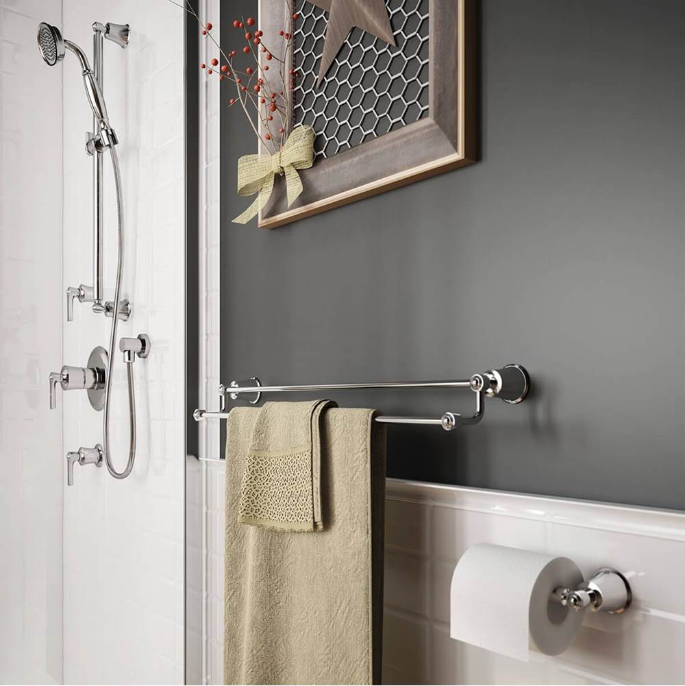Kalia RUSTIK™ 24'' Double Towel Bar Chrome