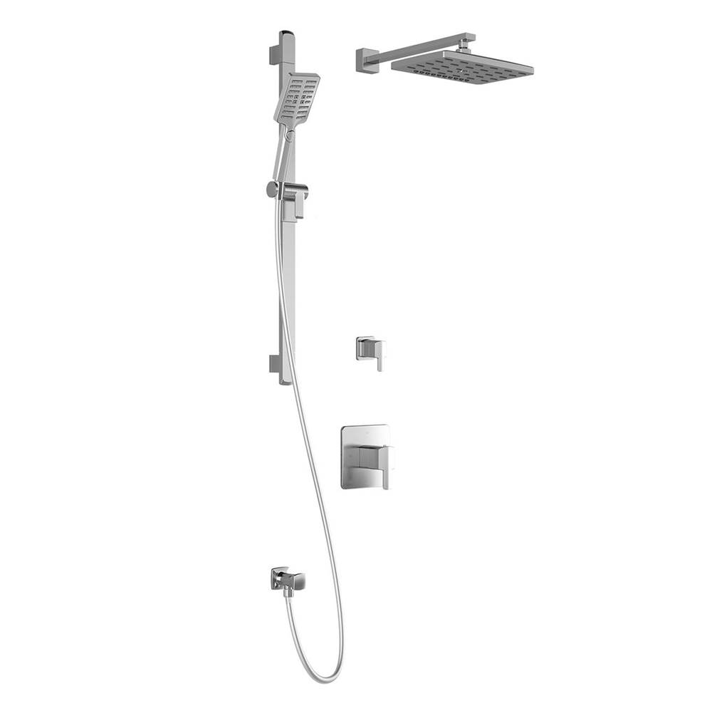 Kalia GRAFIK™ T2 PREMIA (Valves Not Included) : Thermostatic Shower System with Wallarm Chrome