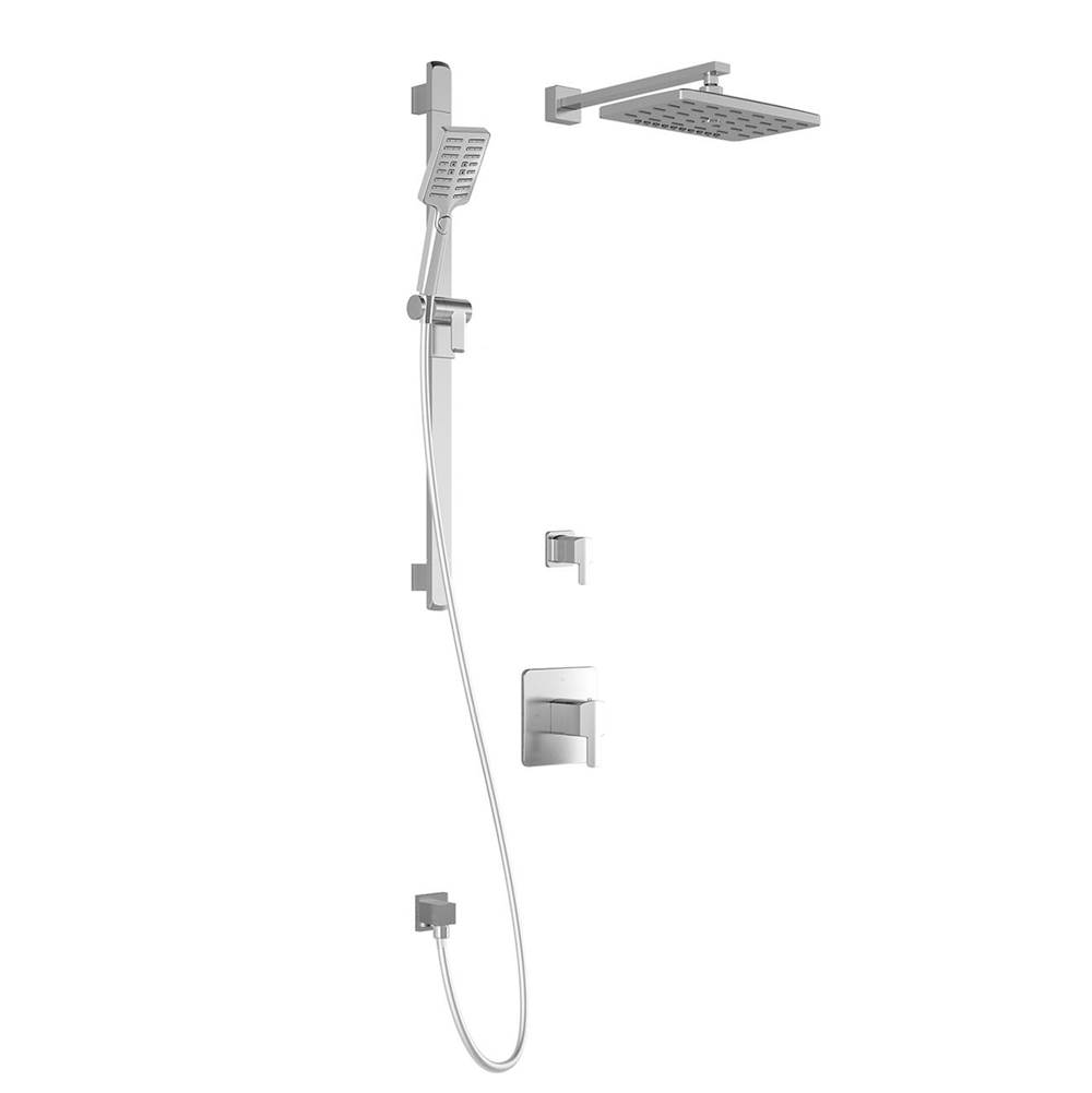 Kalia GRAFIK™ TG2 PREMIA (Valves Not Included) : Water Efficient Thermostatic Shower System with Wallarm Chrome